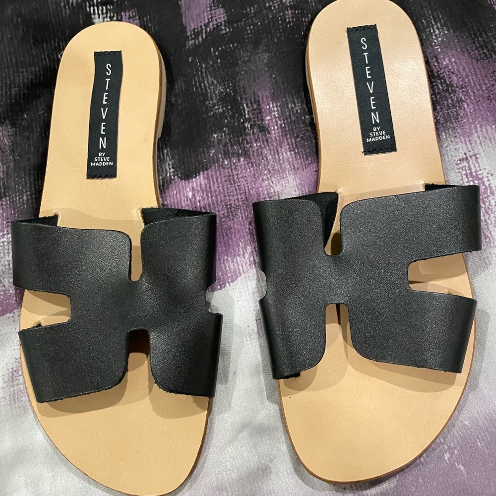 Steven by Steve Madden Greece Leather Sandals.